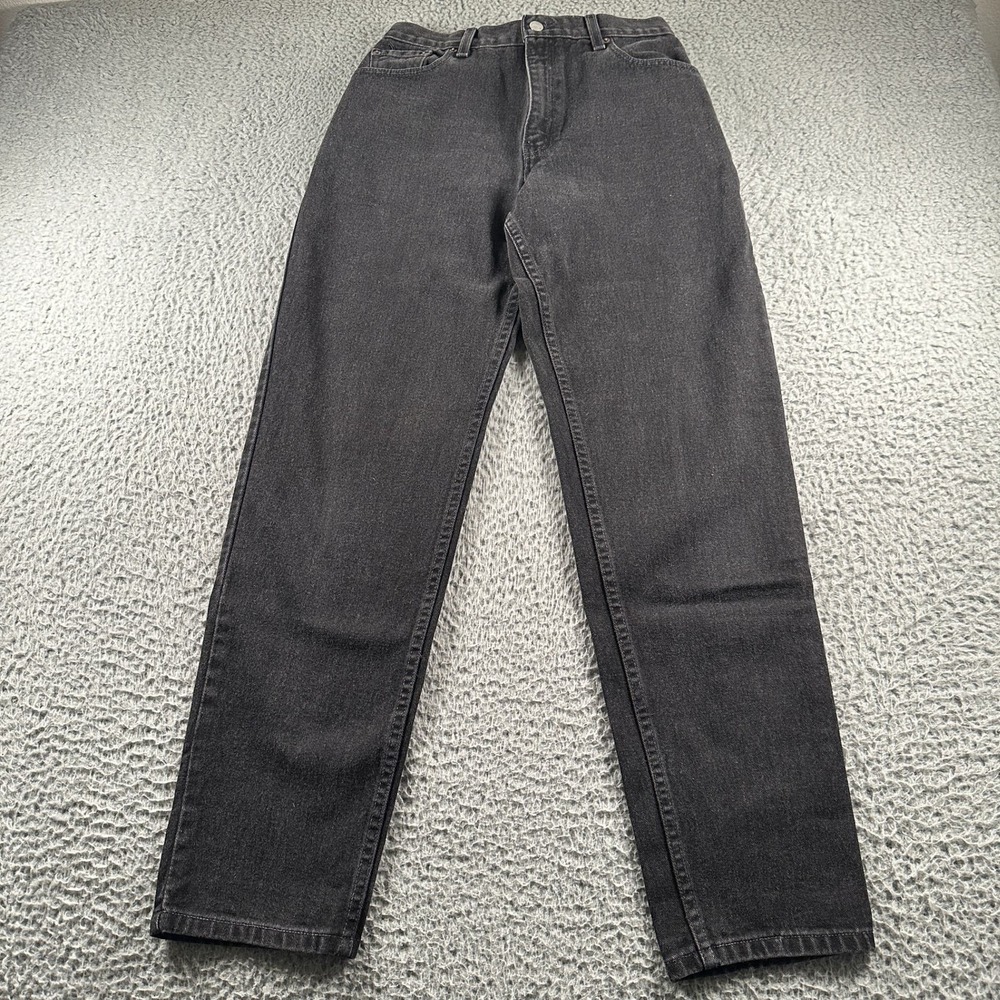 Vtg Levis 550 Jeans Womens‎ 10L Relaxed Fit Tapered Leg Black Made in USA Y2K